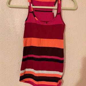lululemon athletica Striped Tank Top in Pink, Orange, Black, White